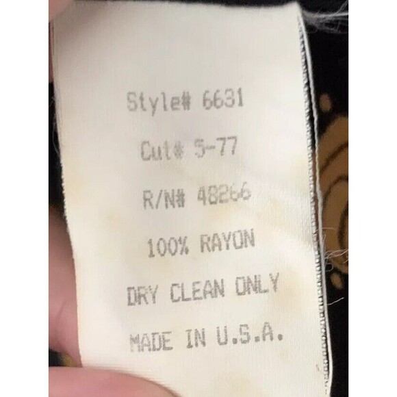 PLATINUM by Dorothy Schoelen Sz Small Long Blazer Abstract Boho Gypsy Rayon A6 - Picture 6 of 6